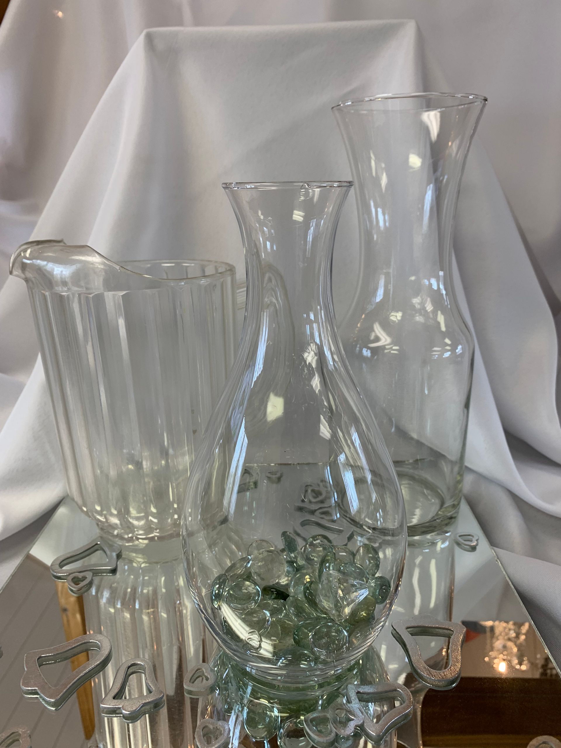 Water Pitcher and Glass Wine Carafe