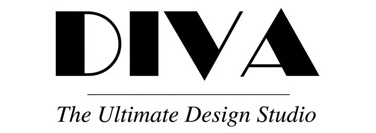DIVA logo in black serif letters with the tagline “The Ultimate Design Studio” below it