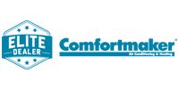 Elite Dealer Comfortmaker logo in teal and white.