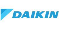 Daikin logo in blue on a white background.