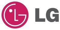 LG logo in pink and gray on a white background.