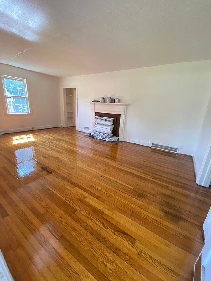 Newly installed hardwood floor
