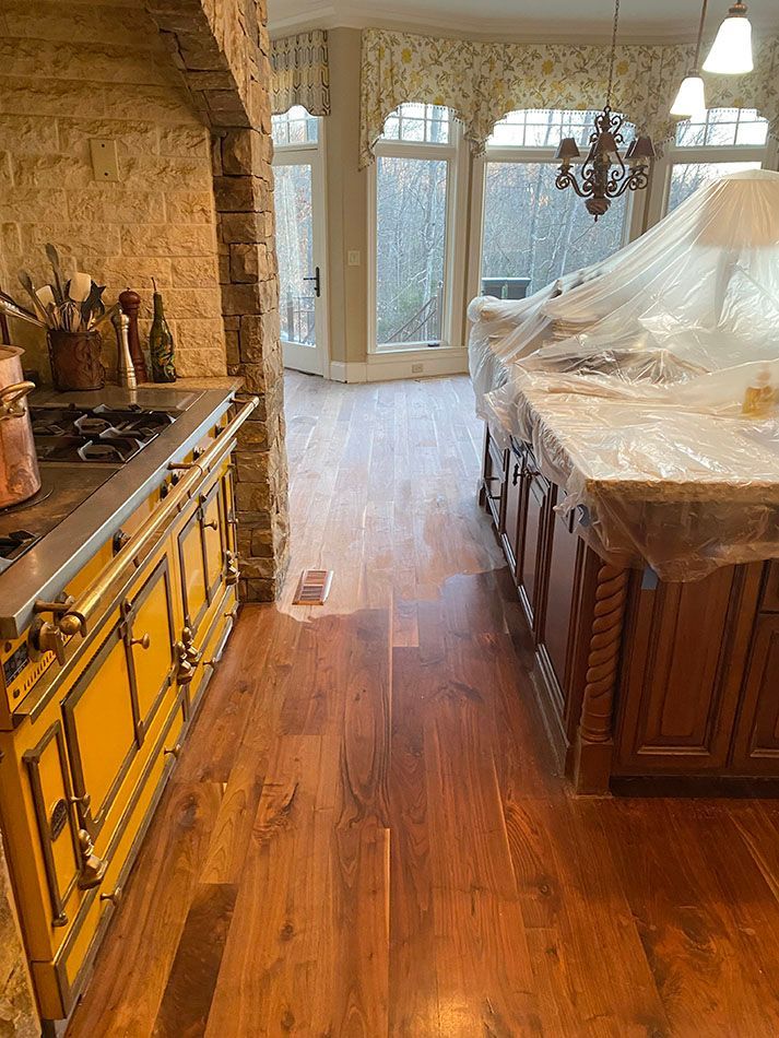 Refinishing a kitchen hardwood flooring