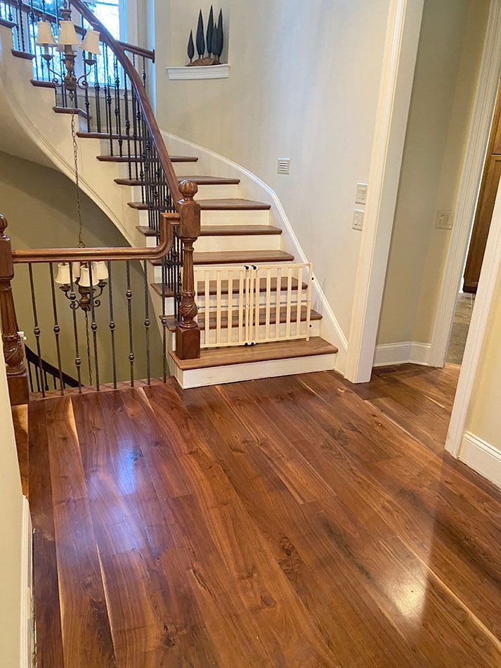 A newly refinished floor