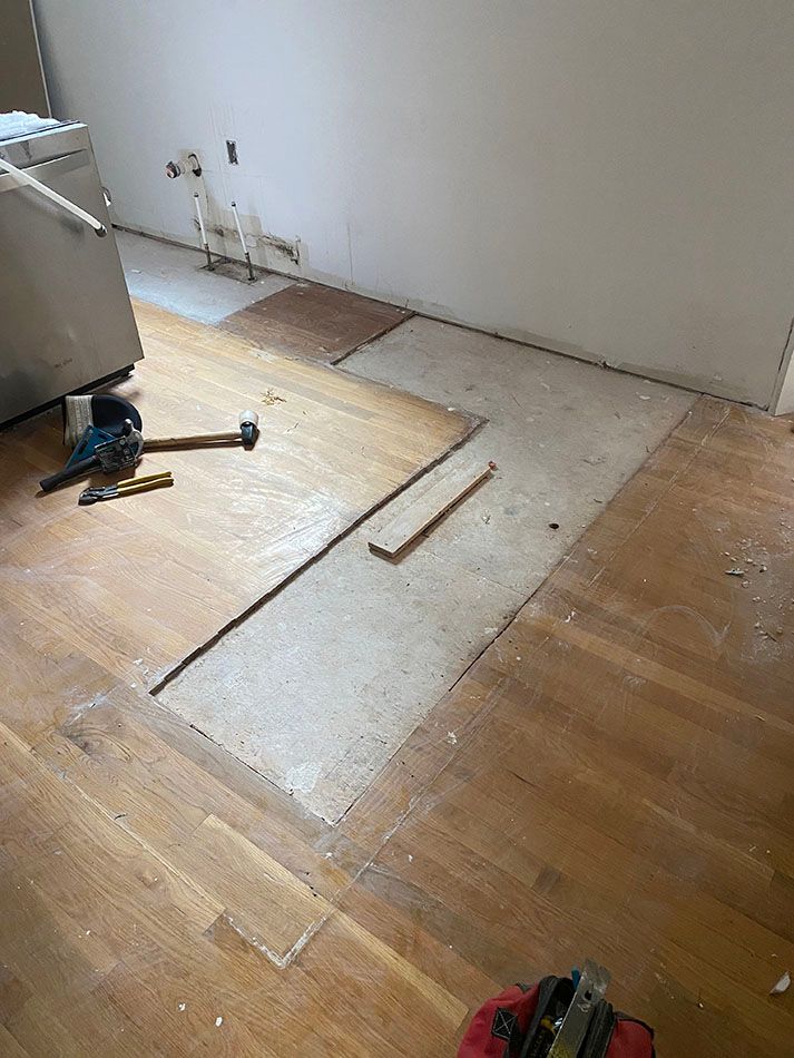 Repairing a wooden floor