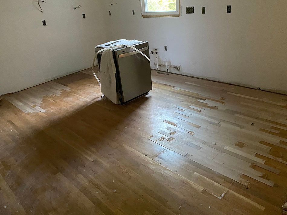 A floor after repair