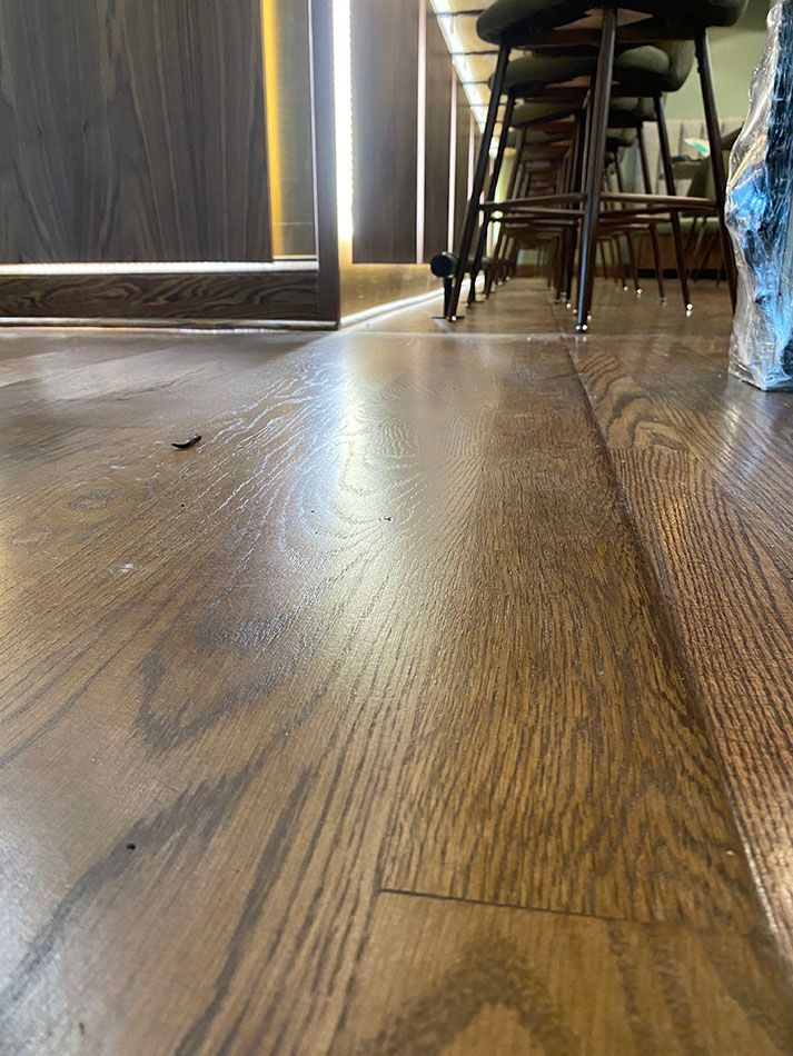 Newly repaired floor