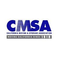 Blue logo of the California Moving & Storage Association with the text 
