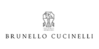 Brunello Cucinelli brand logo: a heraldic emblem above the brand name in a serif font.