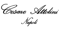 The Cesare Attolini Napoli brand logo, featuring black cursive text on a white background.