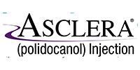 ASCLERA (polidocanol) Injection logo in black, purple.