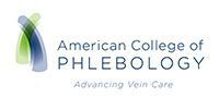 American College of Phlebology logo: abstract green and blue shapes with text 