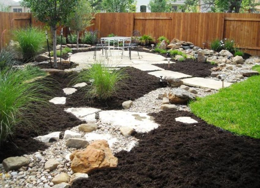 Two-story house with green lawn, trimmed bushes, and a cloudy blue sky.