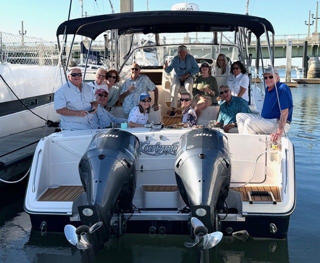 The 2025 Grady Bunch Burgee hanging up in The Green Turtle Club