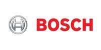 Bosch logo in red with a silver circular emblem on a white background