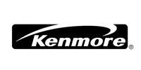 Kenmore logo in white on a black rectangular background
