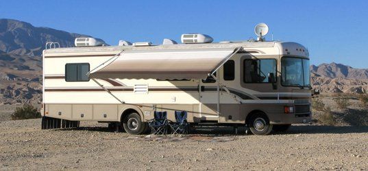 RV with awning