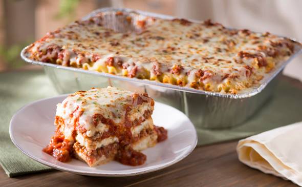 Baked Lasagna on tray