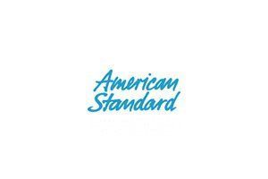 American Standard logo in light blue script on white background.