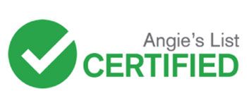 Angie's List CERTIFIED logo with green checkmark and gray text