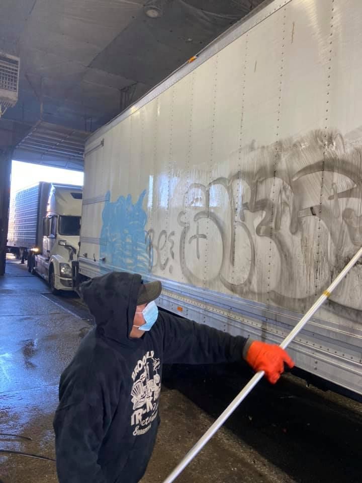 Graffiti removal work