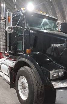 Black truck front view