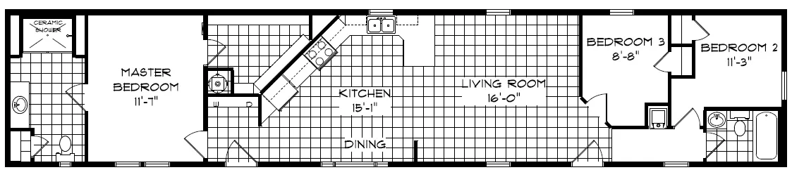 Black-and-white architectural floor plan of a building interior with multiple rooms and hallways