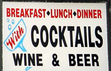 cocktails - sign board
