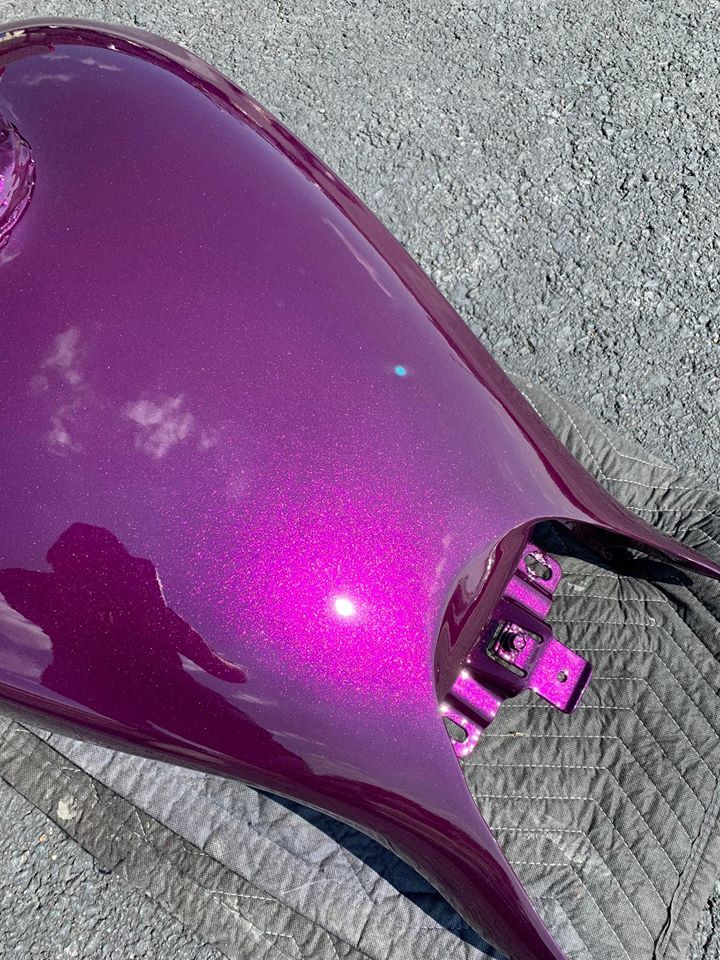 Painted motorcycle panel