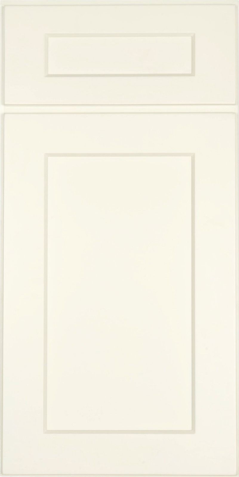 a close up of a white cabinet door on a white background .