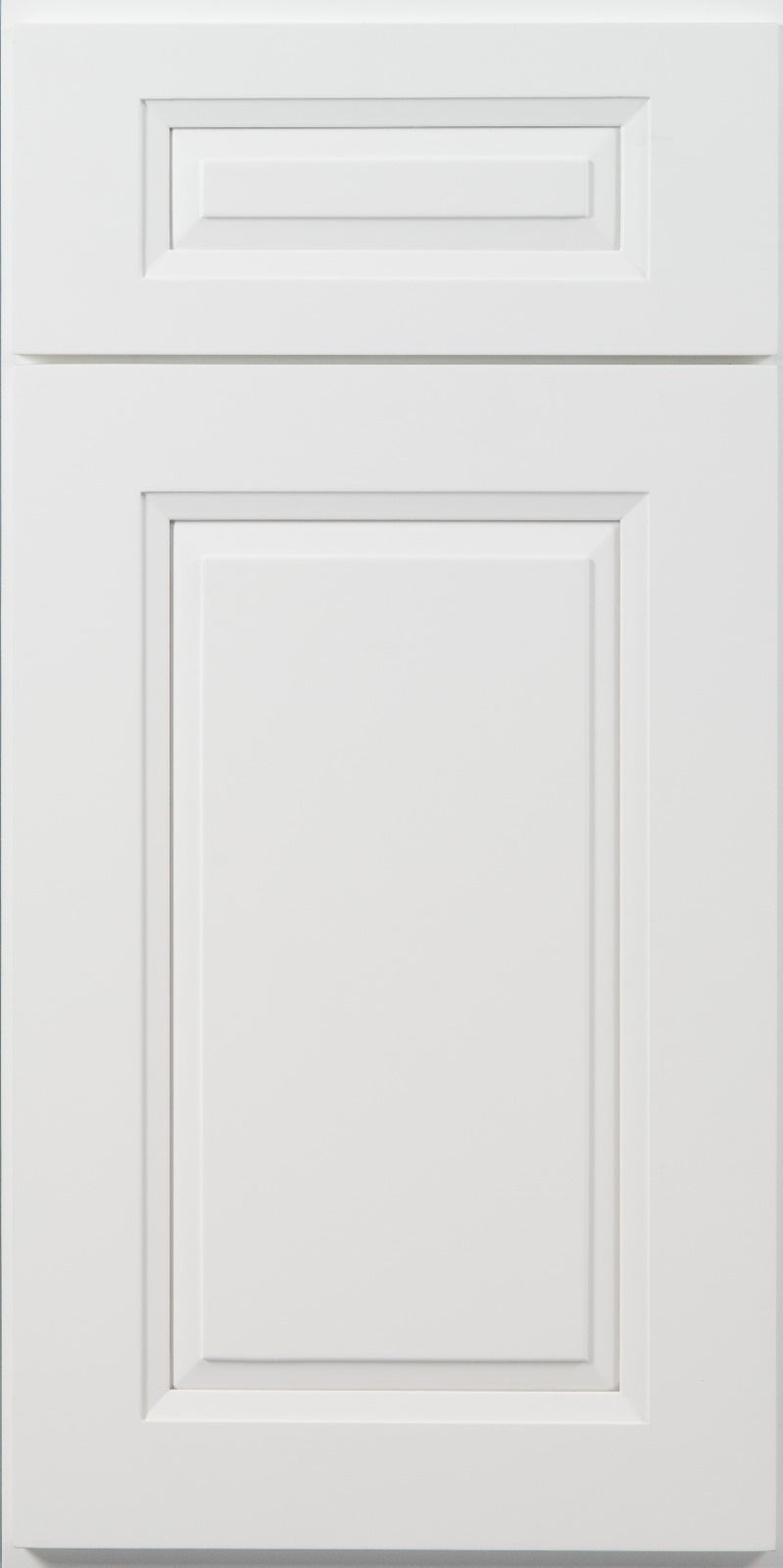 a close up of a white cabinet door on a white background .