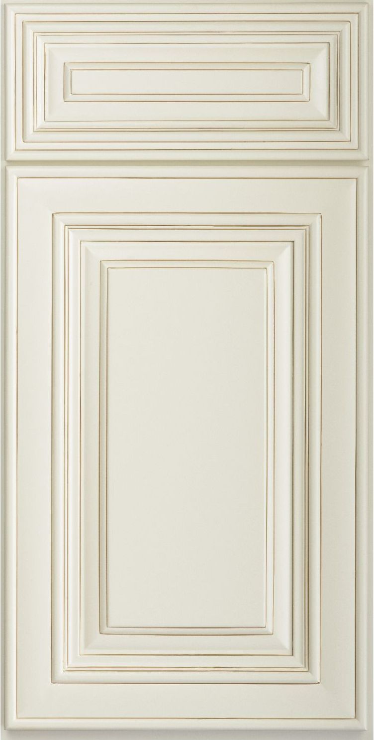a close up of a white cabinet door on a white background .