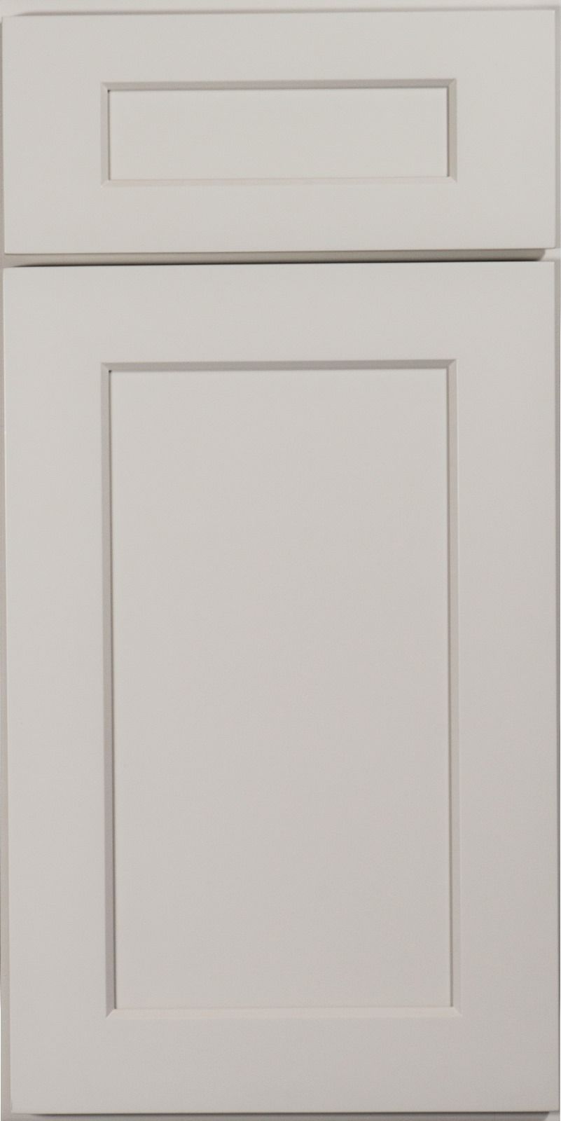a close up of a white cabinet door on a white background .