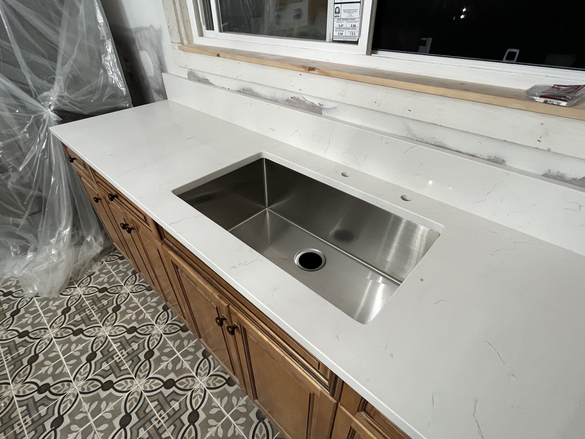 Kitchen with new sink