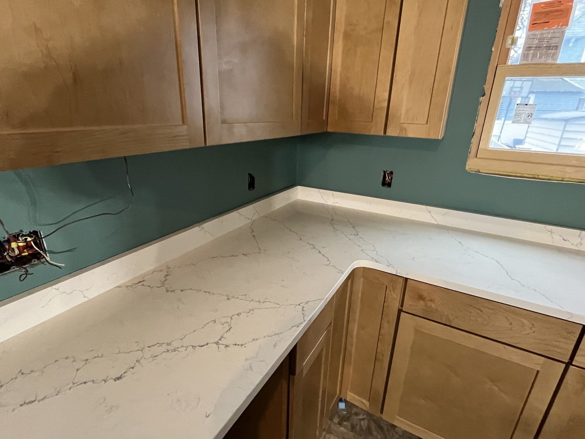 New kitchen cabinets and quartz countertop