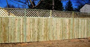 Wood fence