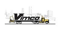 Vimco logo with a yellow semi-truck and trailer on a white background