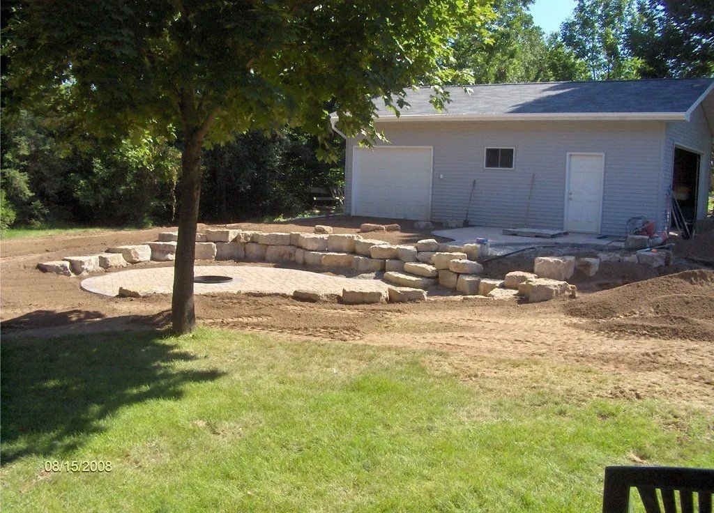 Hardscaping installation