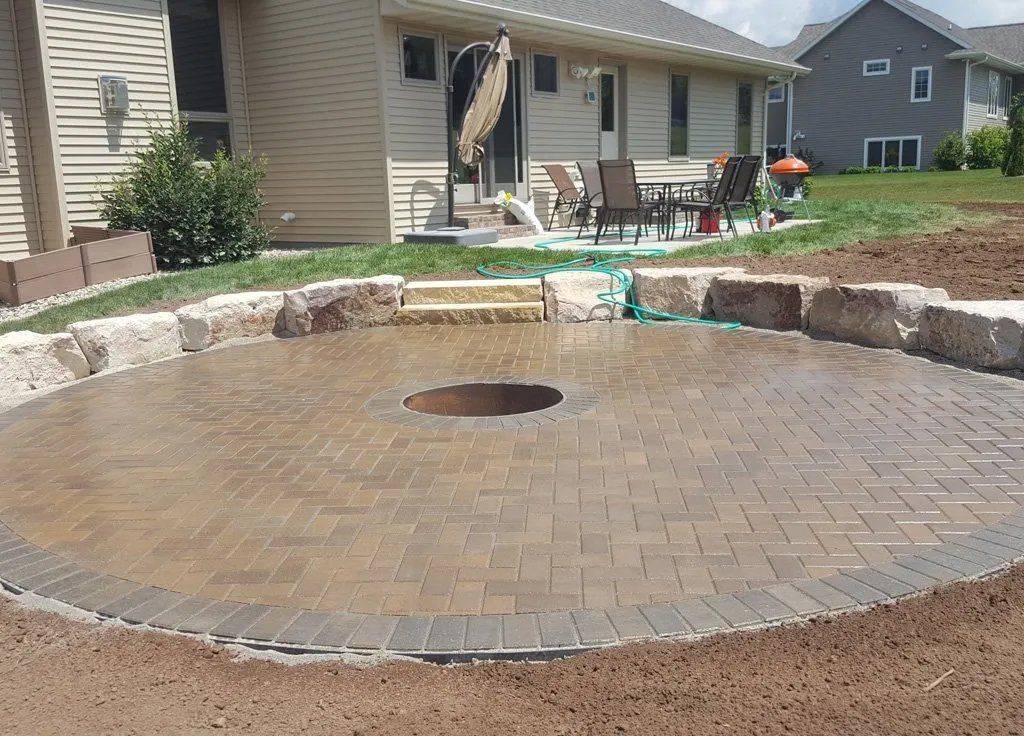 Hardscaped patio