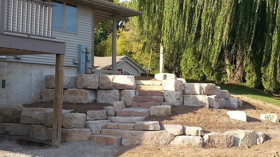 Hardscape steps installation