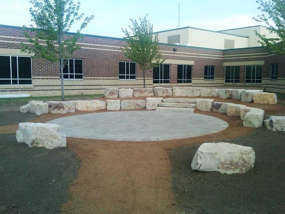 Hardscape in commercial area