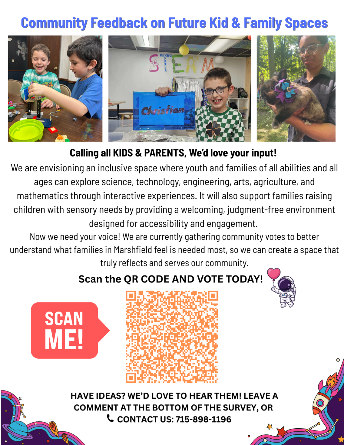 A poster for marshfield entrepreneur of the year 2028 linda roehrborn rodriguez.