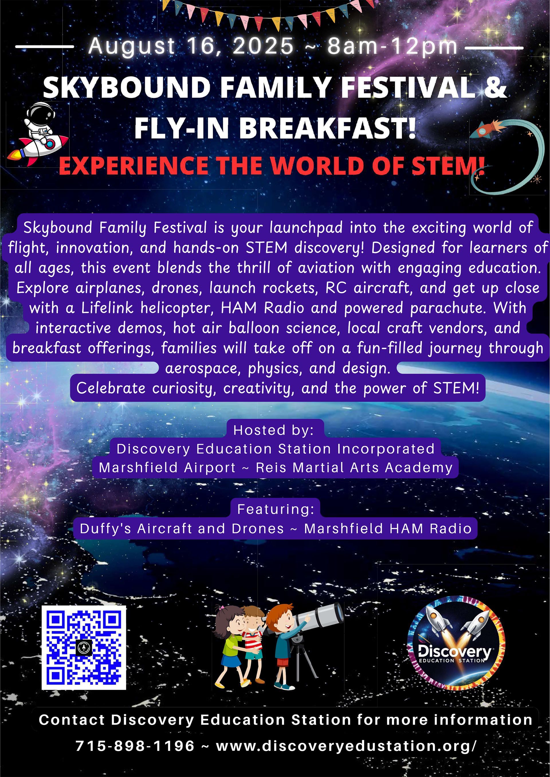 Skybound Family Festival & Fly-In Breakfast event flyer