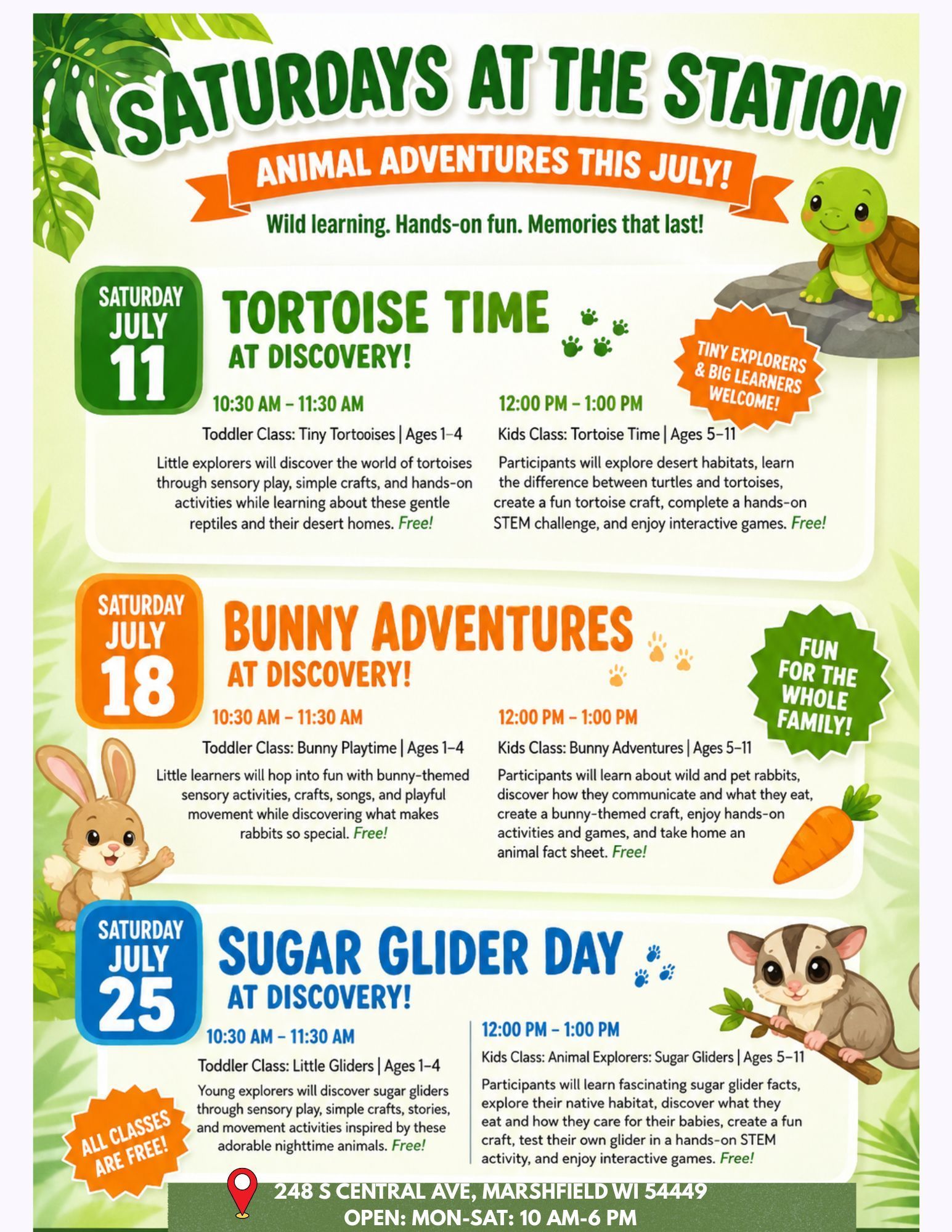 Animal Adventures this July!