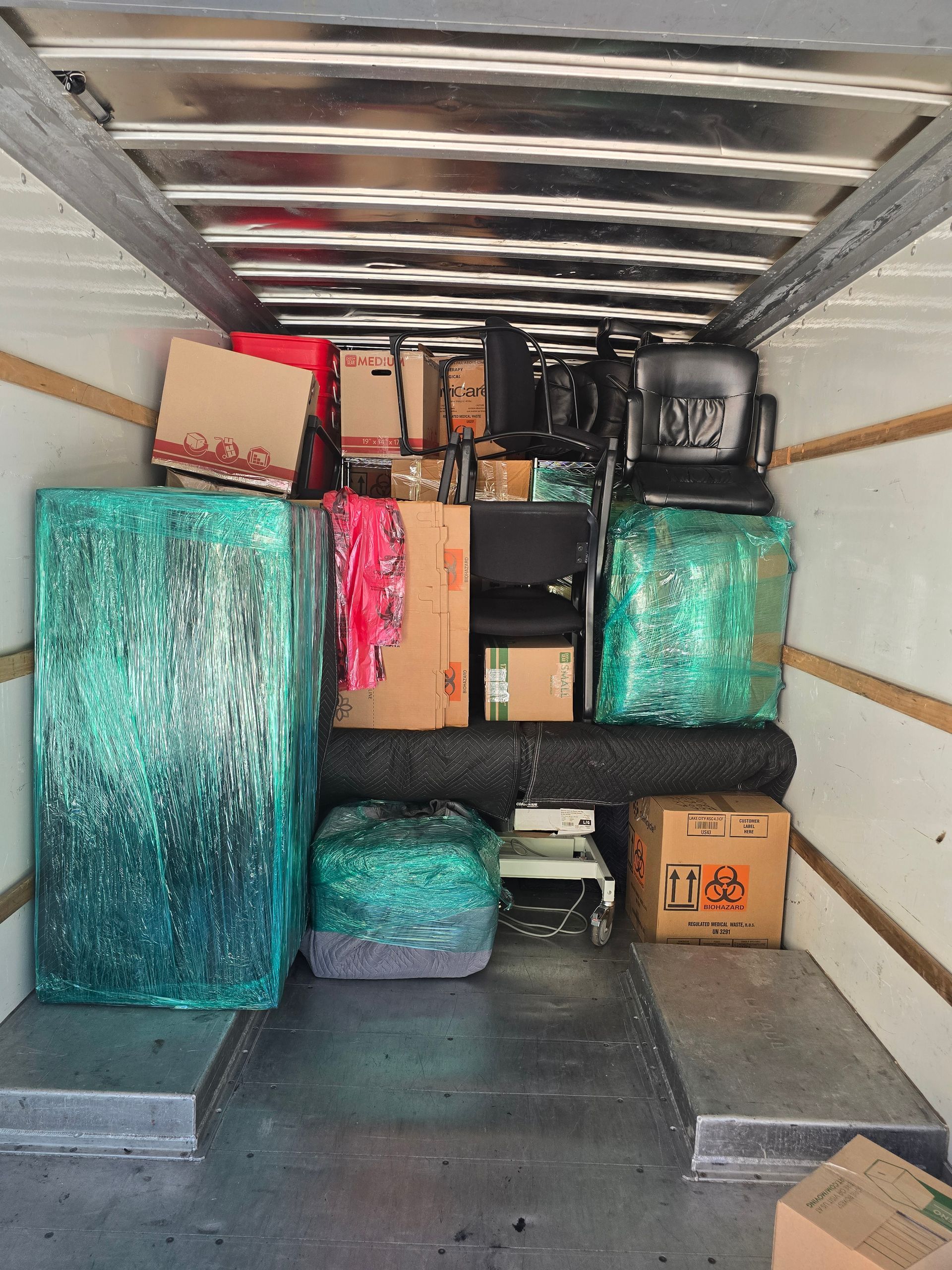 Truck filled with items