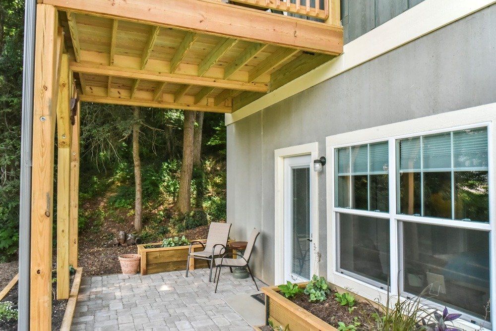 Front door and huge window