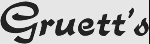 A black and white logo for gruett 's restaurant