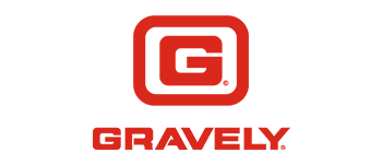 The gravely logo is red and white on a white background.