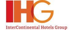 The logo for the ihg continental hotels group is orange and red.
