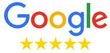 A google logo with five stars on it